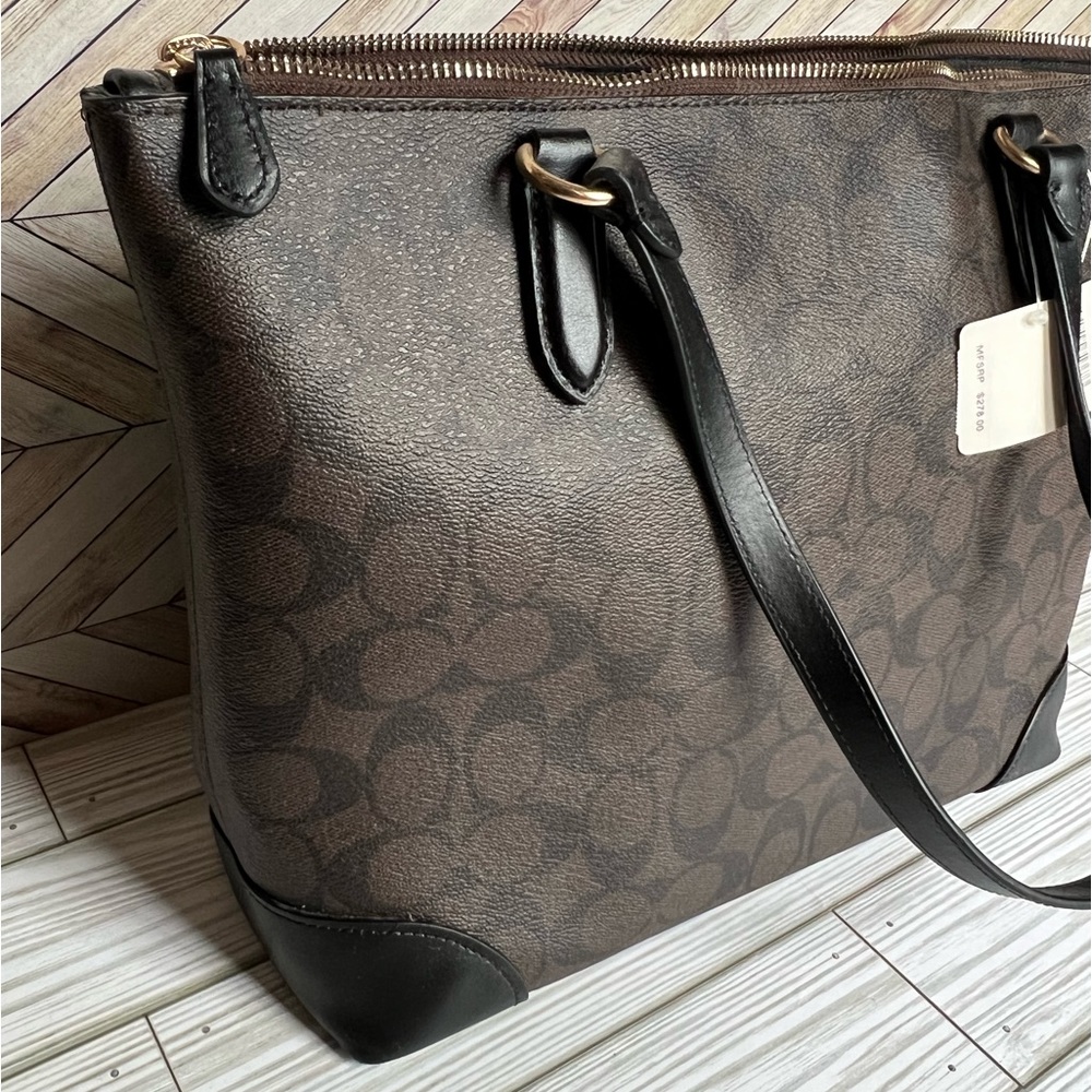 NWT!! Coach Purse Black and Brown - Picture 4 of 12